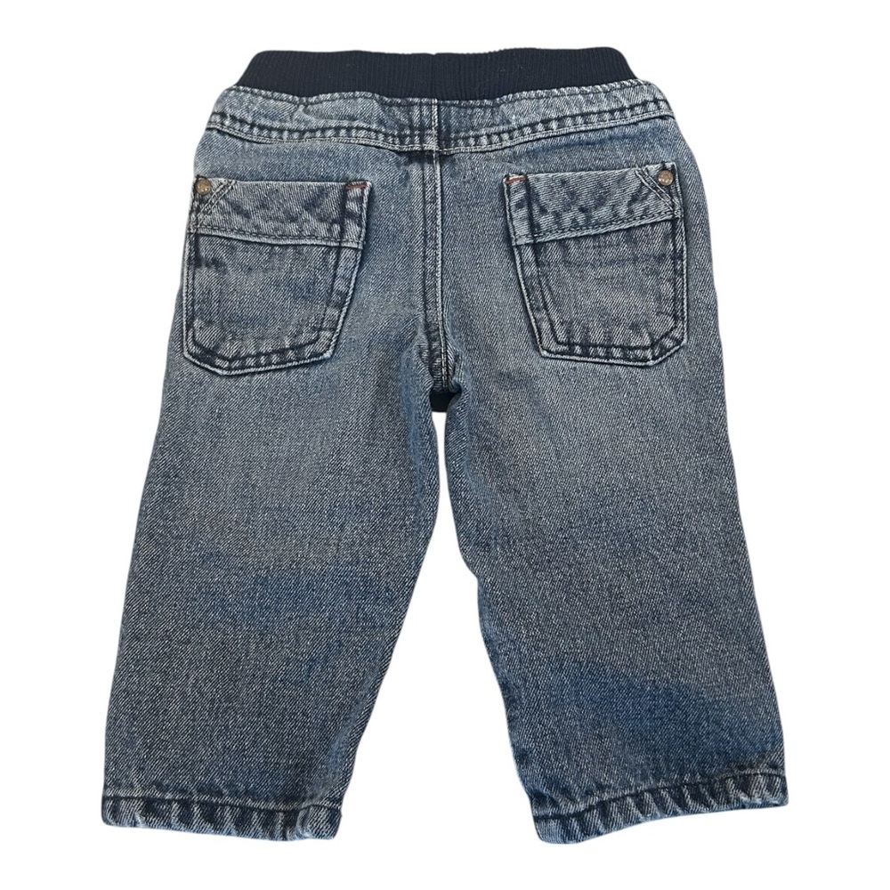 Genuine OshKosh B'gosh The Ruler Baby Toddler Jogger Jeans Acid Wash 12 Months - Picture 2 of 3